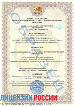 Образец разрешение Звенигород Сертификат ISO 50001